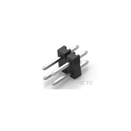 Te Connectivity Board Connector, 4 Contact(S), 2 Row(S), Male, Straight, Solder Terminal, Black Insulator 2842127-2